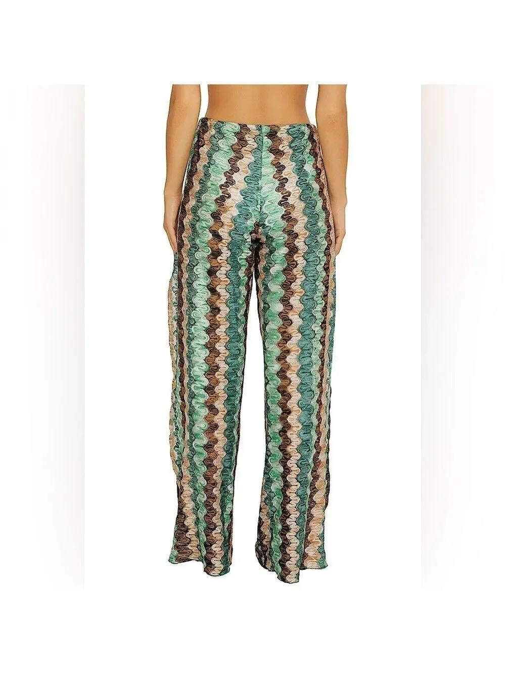 Becca Manu Bay Crochet Knit Cover Up Pants Size L New